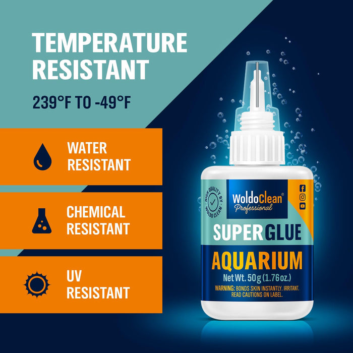 Aquarium Super Glue Gel 50g Fish Safe - Reef Coral Rock Plants