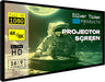 STR Series 6 Piece Home Theater Fixed Frame 4K / 8K Ultra HD, HDTV, HDR & Active 3D Movie Projection Screen, 16:9 Format, 150" Diagonal, White Material STR-169150