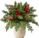 30Pcs Christmas Artificial Pine Branches with Red Berry Stems