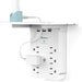 Wall Outlet Extender with Surge Protector, 6 AC Outlets, with Shelf