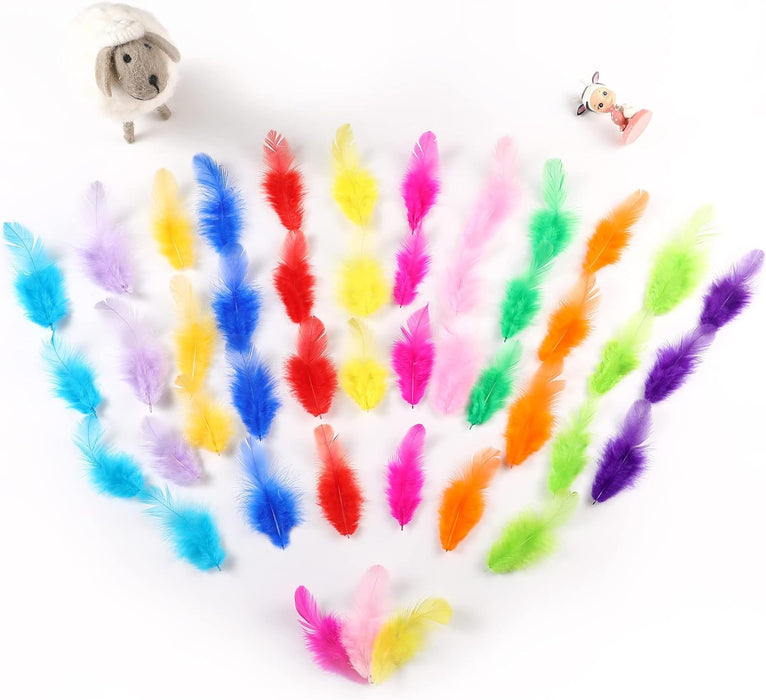 Colorful Craft Supplies Feathers Bulk for Crafting,300Pcs,3-5inch