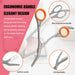 Eyebrow Scissors with Combs For Trimming and Shaping, Powder Steel, Gray