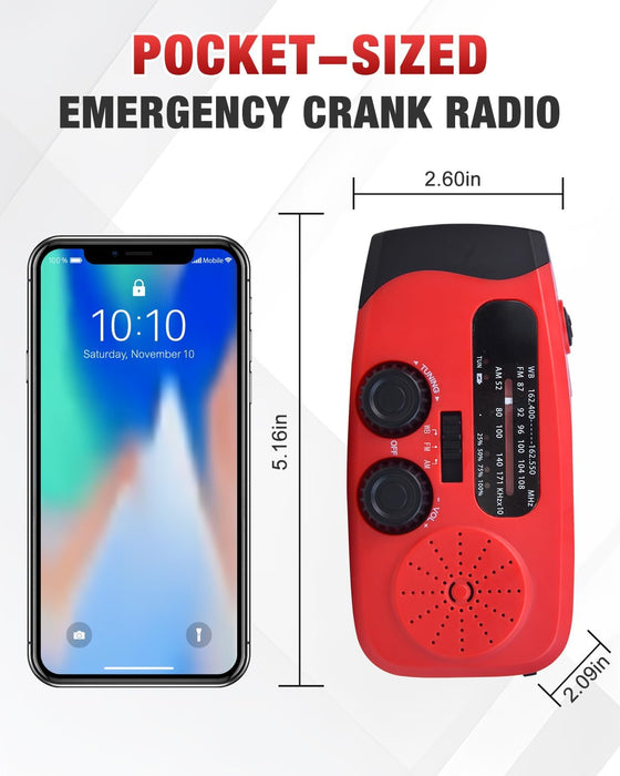 Hand Crank Radio with AM/FM/NOAA Weather Band,for Emergencies