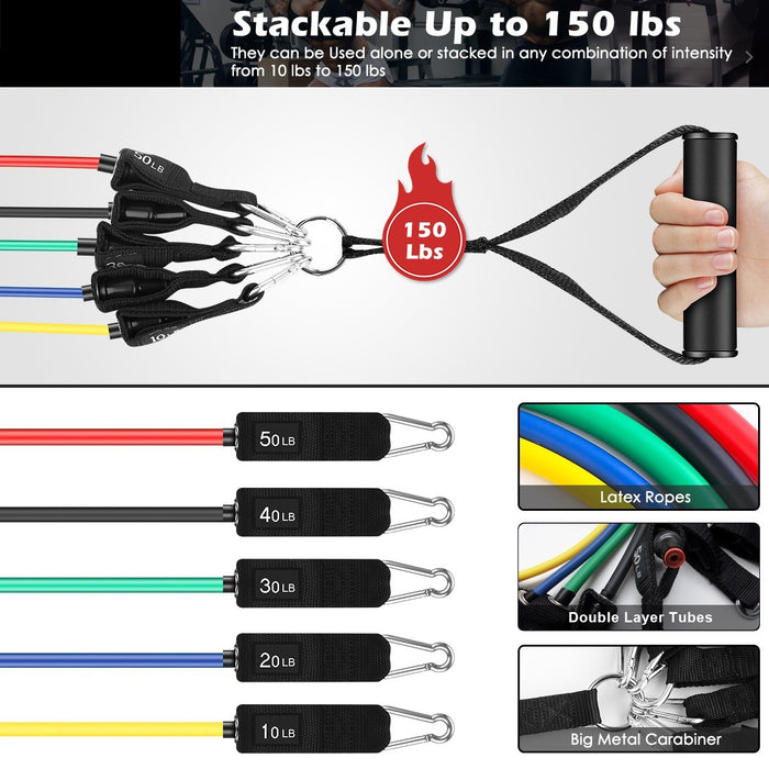 11-Piece Resistance Band Workout Set