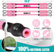 Pilates Bar Kit with Resistance Bands, Pilates Workout Equipment for Legs, Hip, Waist, Arm, Squats Exercise Equipment for Home Workouts, Adjustable 3-Section Pilates Bar Kit for Women & Men