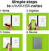 Core Reusable Smart Notebook, Executive Size 6x8.8, Grey
