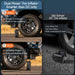 Tire Inflator Portable Air Compressor,Dual Power-3*2000mAh &12V DC