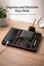 Desk Organizer Tray for Men with Ceramic Pen Holder, Wooden Valet Tray, Minimalist EDC Desk Organizer for Phone, Wallet, & Keys, Nightstand Bedside, Entryway, Birthday Gift for Him