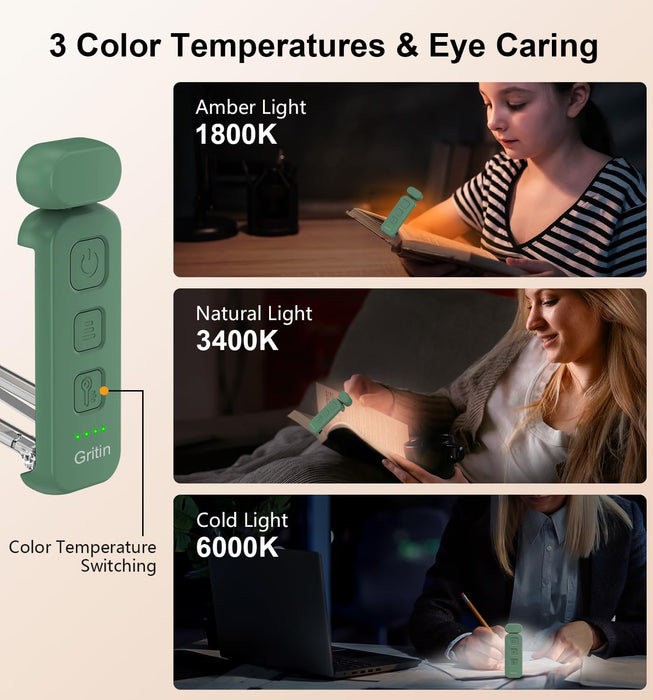 Reading Light, Rechargeable Book Light for Reading in Bed
