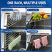 Stainless Steel Corner Sink Shelf with Triangular Open Wire Rack(2, Silver)