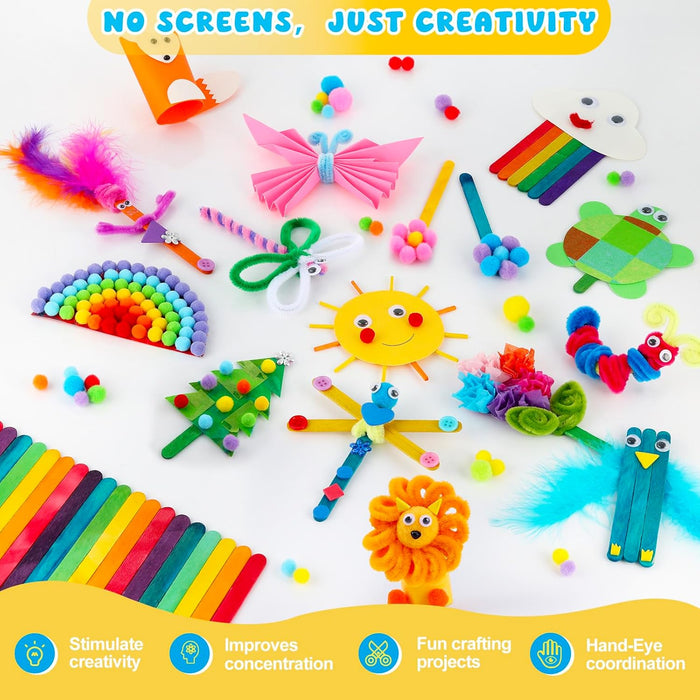 3200+ Pcs Arts and Crafts Supplies for Kids, All in One Craft Kits