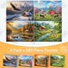 4-Pack 500 Piece Puzzles for Adults, Four Seasons Scenery Jigsaw Puzzles for Adults 500 Pieces, Fun Challenging Jigsaw Puzzles 500 Pieces for Adults Family Game Gift for Home Decor Wall Art