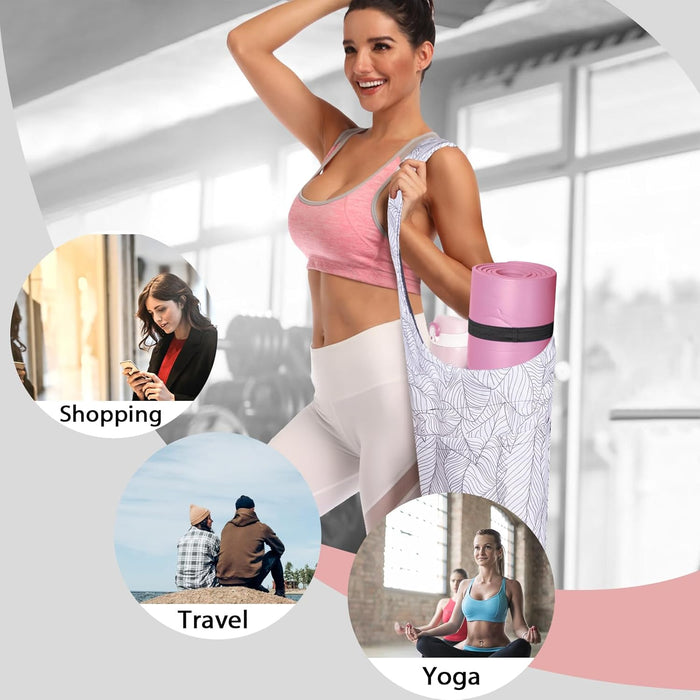 Yoga Mat Bag for Women with Mat Carrier Large Size Pocket