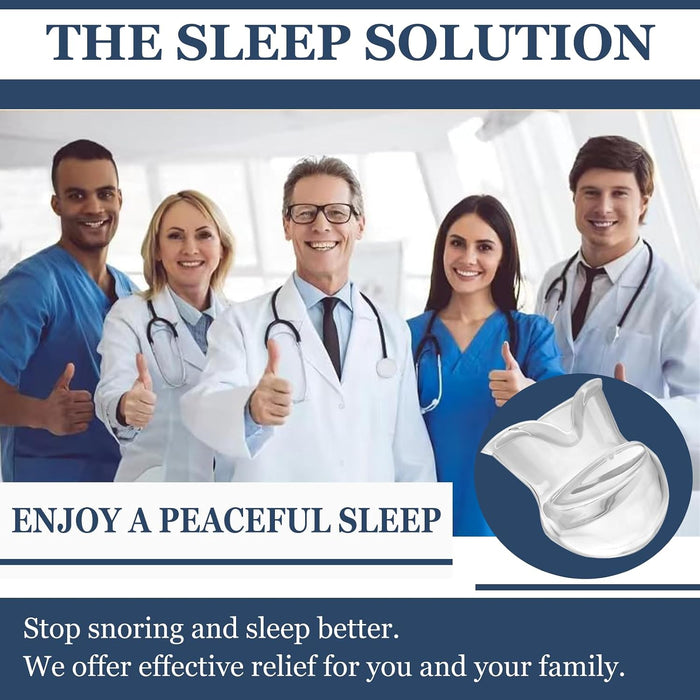 Tongue Stabilizing Device Mouthpiece - Anti-Snore Device, Reusable Snore Solution Stopper for Men/Women - AS01