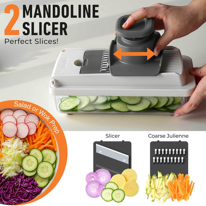 Vegetable Chopper Mandoline Slicer, Food, Cook's Tool, Veggie Chopper Onion Vegetable Cutter with Container, Dicer, Kitc