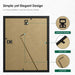 8x10 Picture Frame Set of 6, Wall or Tabletop, Black Woodgrain