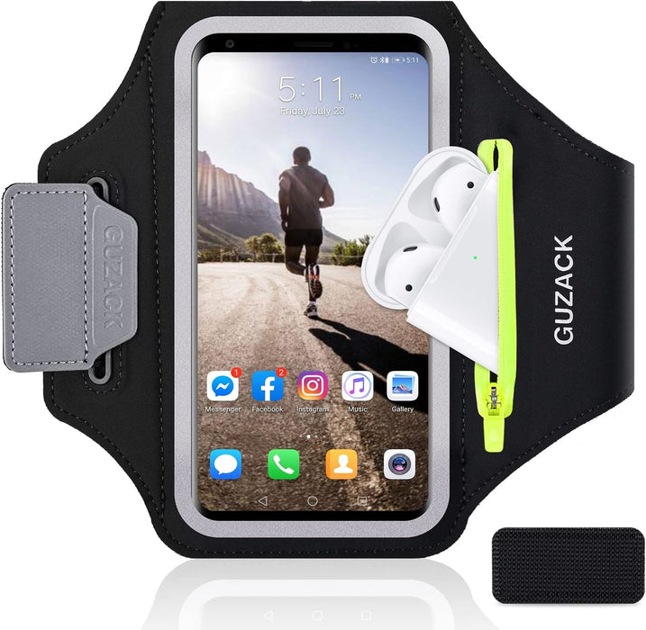 Running Armband for iPhone 18 Pro Max 17 16 15 14 13, Galaxy S26/S25/S24/S23, with Card Slot & Key Pockets, Sports Arm B