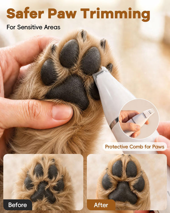 4 in 1 Dog Clippers Grooming Kit with Paw Hair Trimmer for Cat Pet
