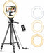 Ring Light with Stand, 50" Phone Tripod with Wireless Remote