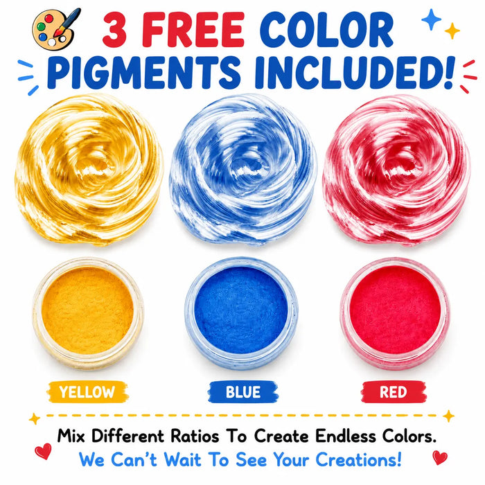 Glossy Metallic Slime Toy, Stretchy Non-Sticky Sensory Putty with DIY Pigments, Satisfying ASMR Stress Relief Fidget Toy for Adults Teens,Sohochic