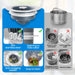 3 in 1 Kitchen Sink Drain Strainer Stopper Removable Basket Pop-Up