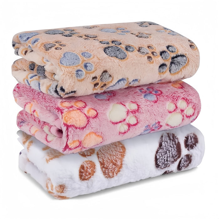 Three-Pack Soft Fleece Pet Blankets