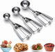 Ice Cream Scoop, 3Pcs Cookie Scoop Set, Stainless Steel Ice Cream Scooper with Trigger Release, Large/Medium/Small Cooki