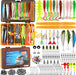 Fishing Lures, 137Pcs Tackle Box with Tackle Included, Crankbaits, Spoon, Hooks, Weights & Other Accessories, Fishing Ba