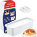 Microwave Pasta Cooker with Strainer Lid & Built-in Measuring Card