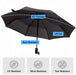 Compact Travel Size Umbrella for Rain, Sleek Design, Black