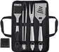 8PCS BBQ Grill Tools Set with Extra Thick Stainless Steel Spatula, Fork, Tongs & Cleaning Brush - Complete Barbecue Acce