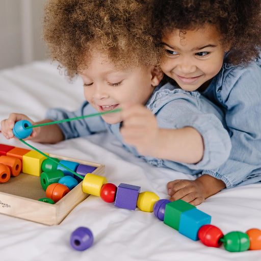 Melissa & Doug Primary Lacing Beads 33-Piece Montessori Toy Set