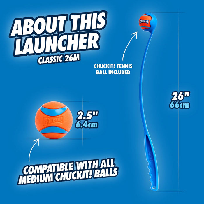 Classic 26M Dog Ball Launcher, 26in, Includes Medium 2.5in Ball