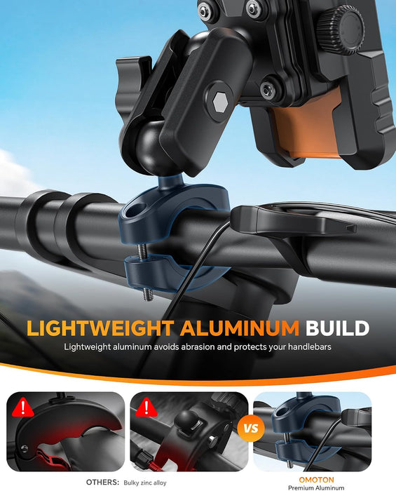 Motorcycle Phone Mount Anti-Theft, Camera-Friendly Bike Phone Holder