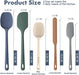 5 Pieces Silicone Spatulas Set, Heat Resistant Rubber Spatula