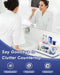 Bathroom Counter Organizer and Storage, 7 Slots Detachable Toothbrush Holders for Bathrooms, Anti-Slip Electric Toothbru