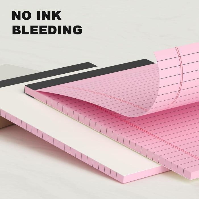 5pcs Colored Note Pads 5x8 College Ruled Small Legal Pads Paper Notepads 5 Pack Study Back Writing Pads 5 x 8 Paper Pads