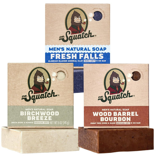 Natural Men’s Bar Soap, Body Soap Bar (5oz, 3-Pack)