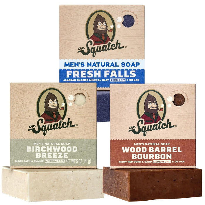 Natural Men’s Bar Soap, Body Soap Bar (5oz, 3-Pack)