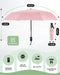 Compact Travel Umbrella for Rain - Windproof Automatic Umbrellas, UV Umbrella for Sun Protection with Black Anti-UV Coat