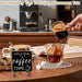 Wooden Coffee Bar Sign Coffee Bar Decor, Coffee Bar Decorations Black and White with Iron Stand Bar Tabletop Shelf Accessories, Coffee Signs Decors for Coffee Station Home Farmhouse Kitchen & Office