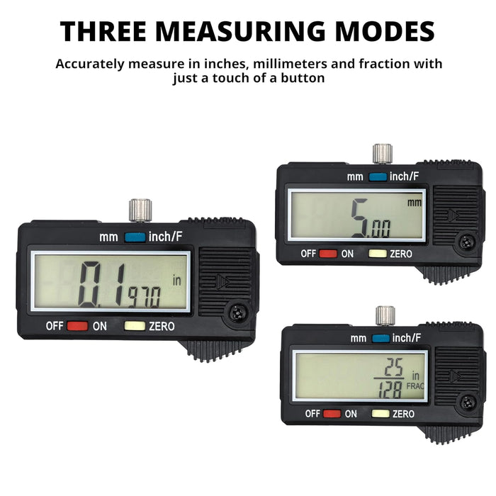 01407A Electronic Digital Caliper Measuring Tool, 0-6 Inches Stainless Steel Construction with Large LCD Screen Quick Ch