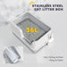 High-Sided Stainless Steel Cat Litter Box