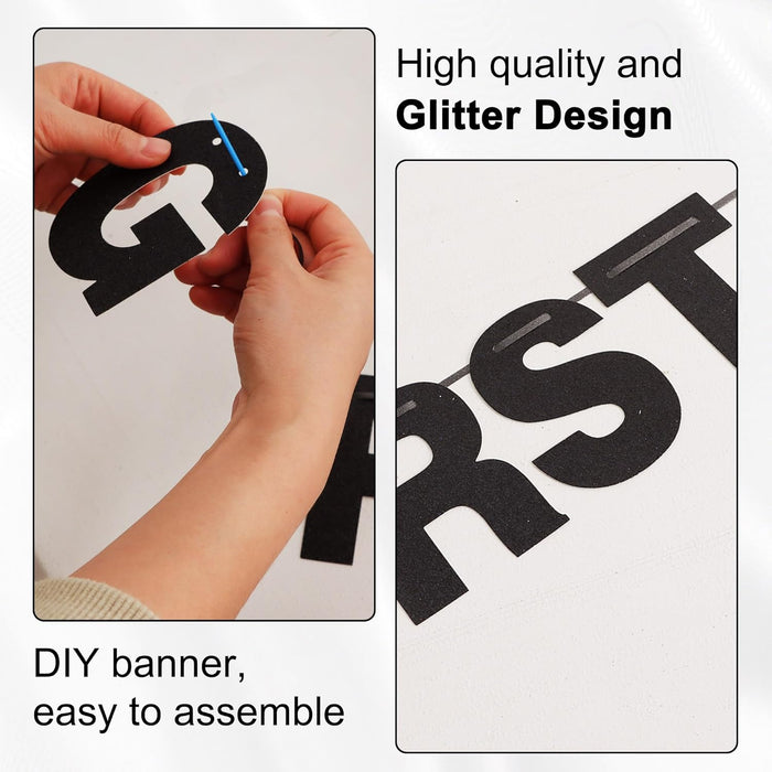 Glitter Black 116 PCS A-Z DIY Letter Custom Banner Party Decor