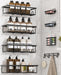 8 Pack Adhesive Bathroom Holders & Dispensers for Kids & Adults, Black