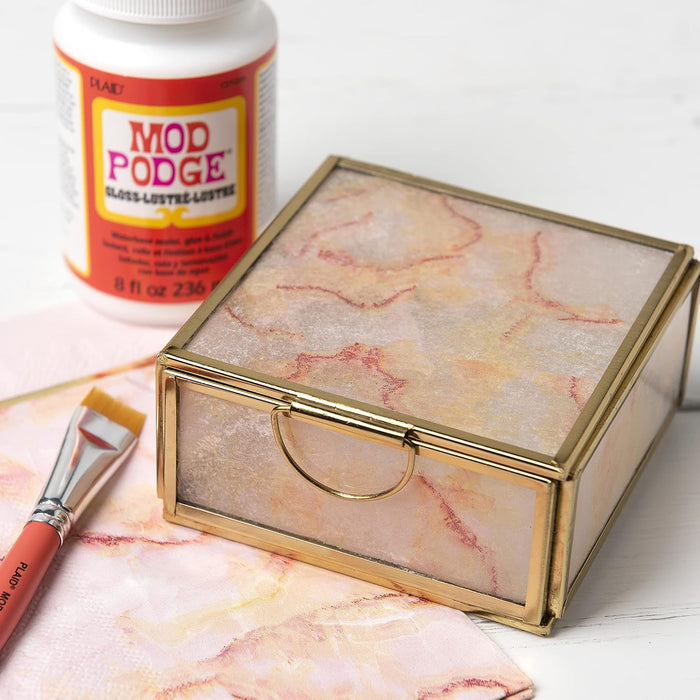 Gloss Sealer, Glue & Finish: All-in-One Craft Solution- Quick Dry, Easy Clean, for Wood, Paper, Fabric & More. Non-Toxic - Craft with Confidence, Made in USA, 16 oz., Pack of 1