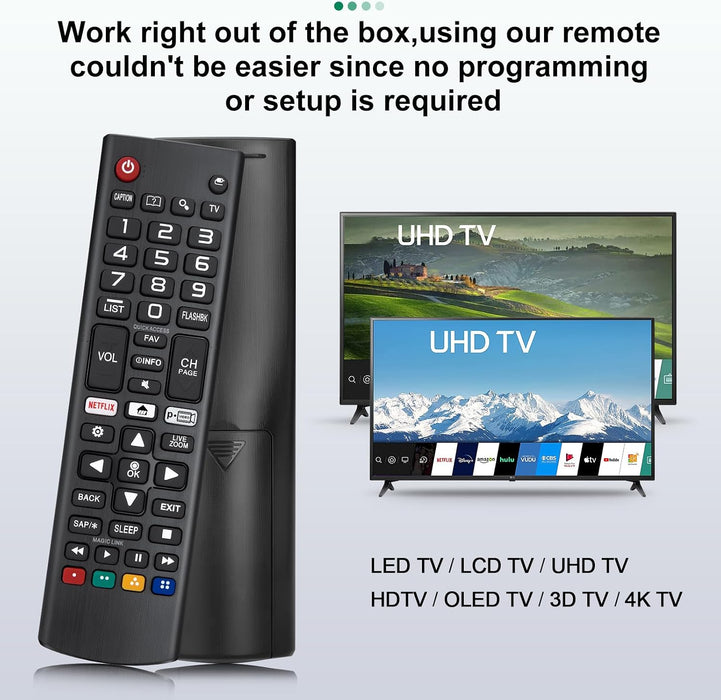 【Pack of 2】 for LG Smart TV Remote Control Replacement，Universal for All LG Smart TVs
