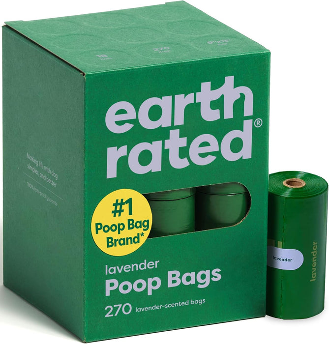 Dog Poop Bags on Refill Rolls, 270 Bags, Lavender