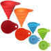 Kitchen Funnel Set 4 Pack, Small and Large, Kitchen Gadgets Accessories Foldable Silicone Collapsible Funnels for Fillin