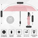 Windproof Automatic Travel Umbrella, Compact Folding UV Sun & Rain
